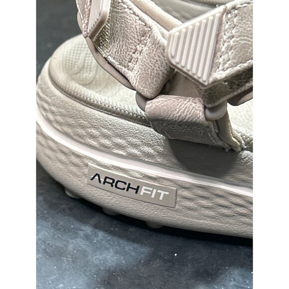 Skechers Womens GoGolf Arch Fit Sandals Size 10 Beige Adjustable Straps - Picture 2 of 10